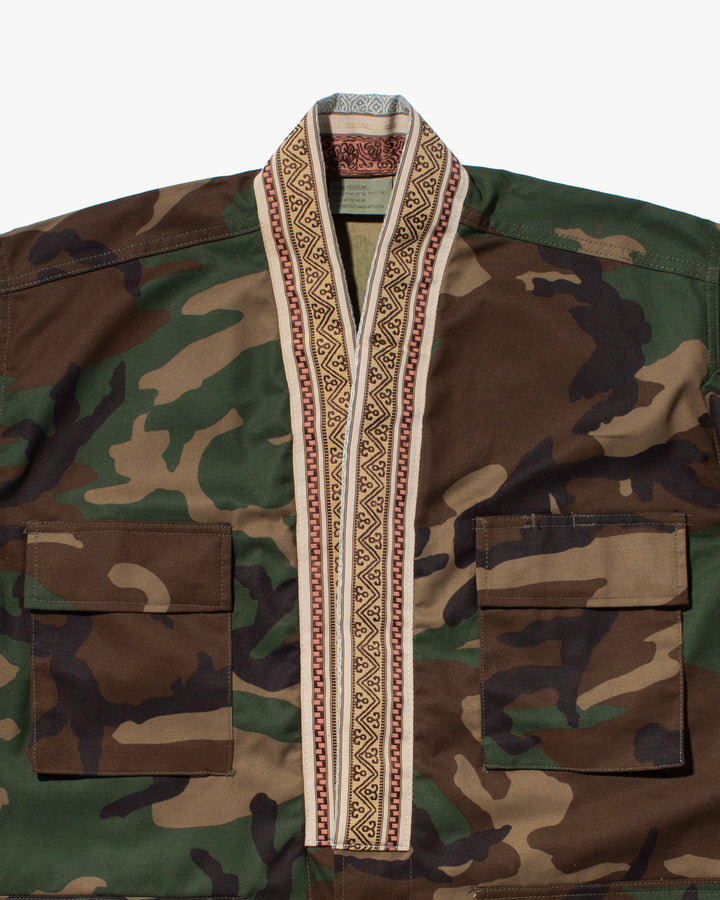 Kiriko Custom Military Jacket, Camo Patched, Pheasant