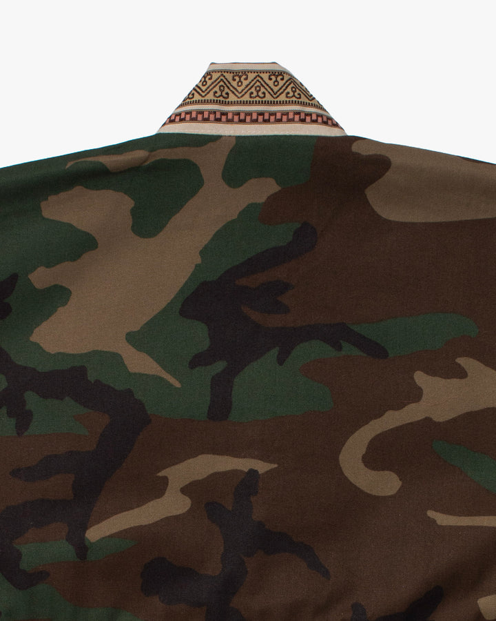 Kiriko Custom Military Jacket, Camo Patched, Pheasant