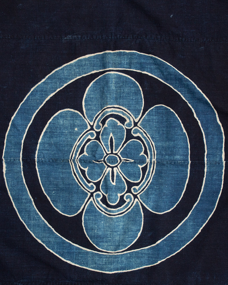 Vintage Furoshiki, Indigo, Hanabishi, 52" x 54"