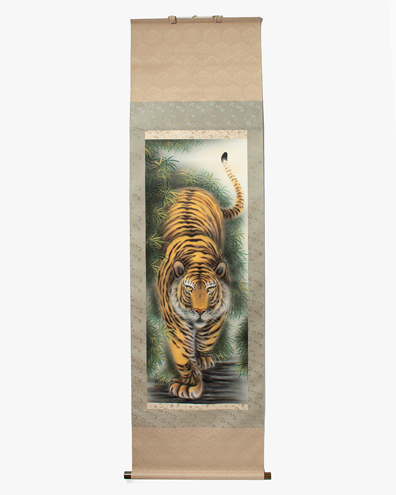 Vintage Wall Scroll, Tiger