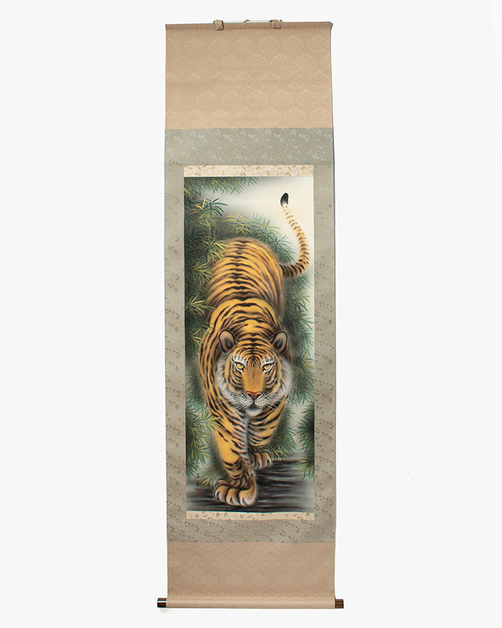 Vintage Wall Scroll, Tiger