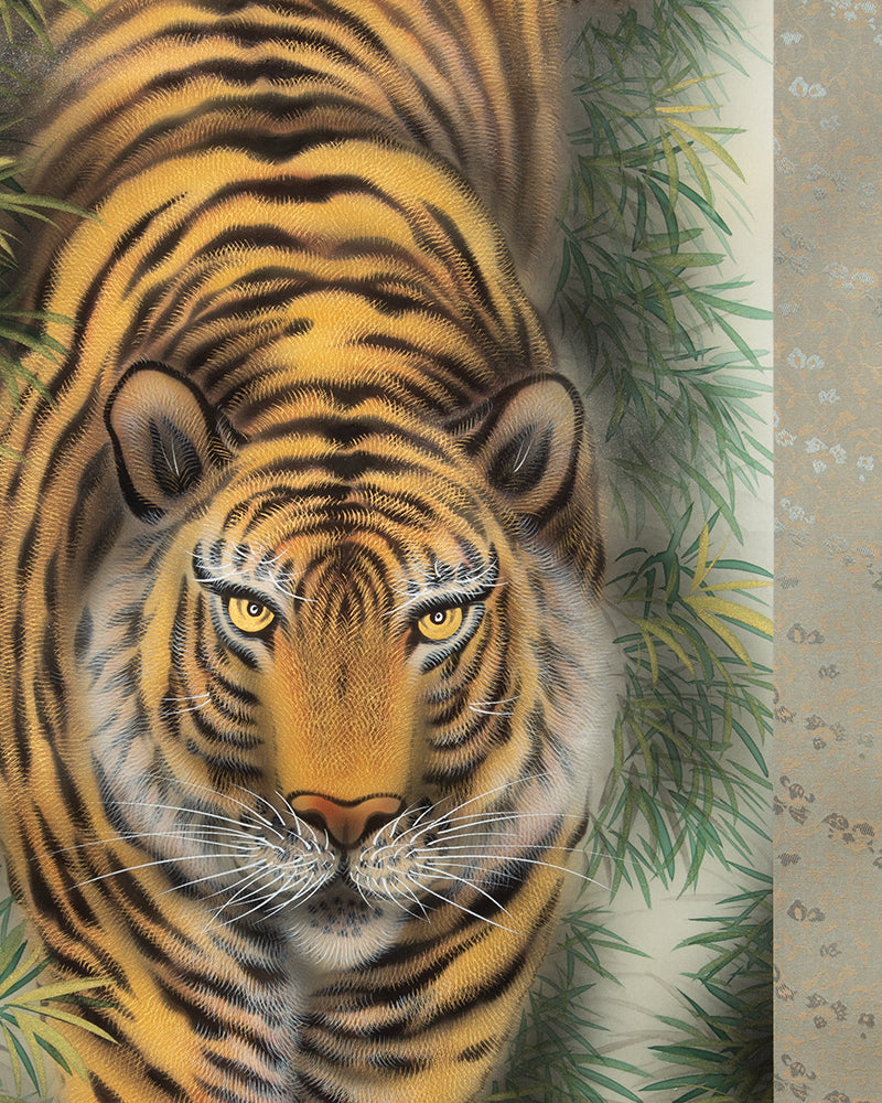Vintage Wall Scroll, Tiger