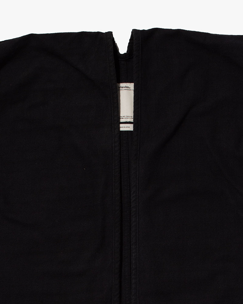 Japanese Repro Noragi-Style Jacket, Cubism, Black with Diamond Embroidered Details - S