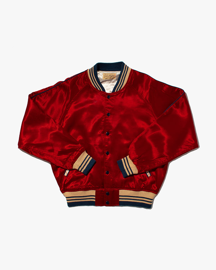 Japanese Repro Varsity Letterman Jacket, H.S.T., Red Thomas- M