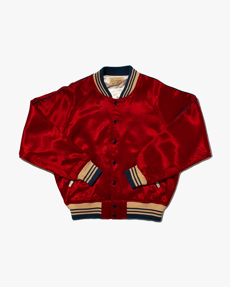 Japanese Repro Varsity Letterman Jacket, H.S.T., Red Thomas- M