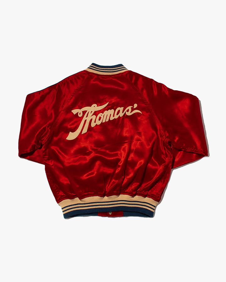 Japanese Repro Varsity Letterman Jacket, H.S.T., Red Thomas- M