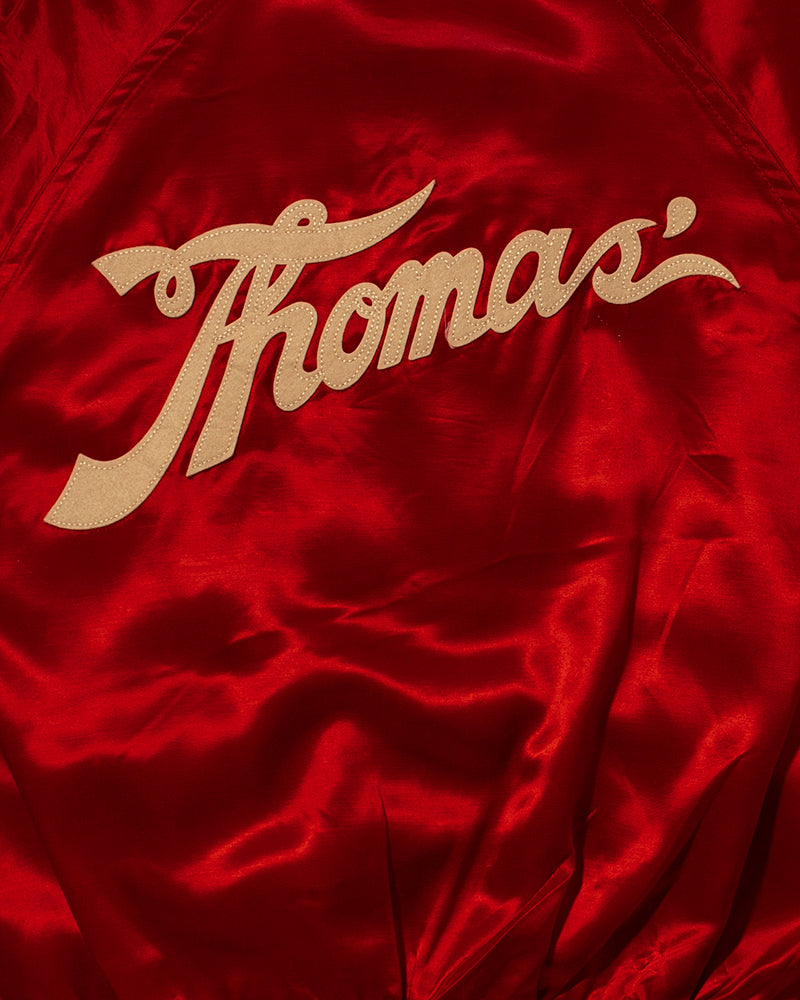Japanese Repro Varsity Letterman Jacket, H.S.T., Red Thomas- M