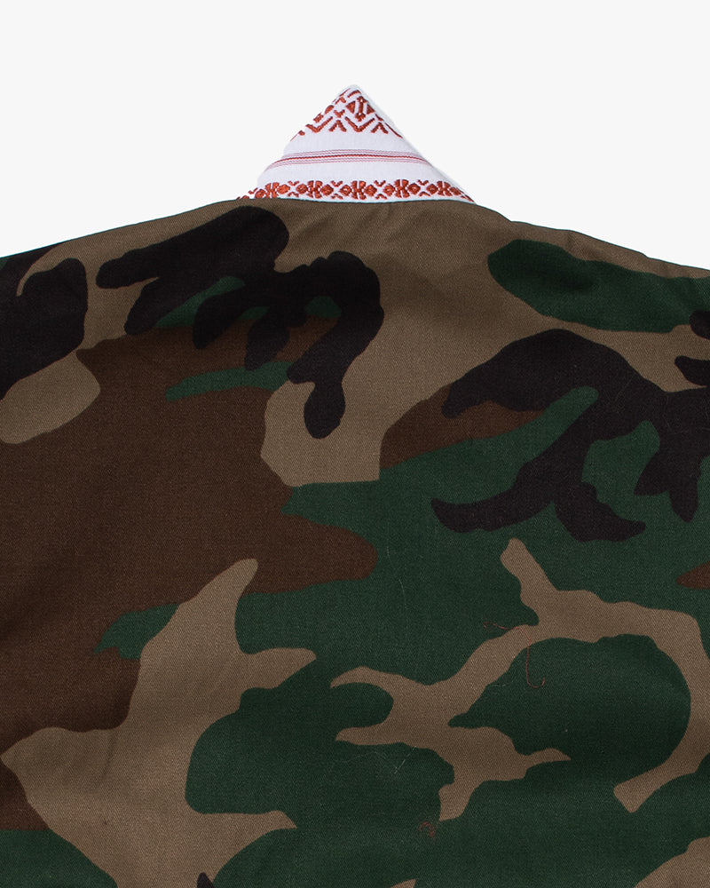 Kiriko Custom Military Jacket, Camo Patched, Pheasant