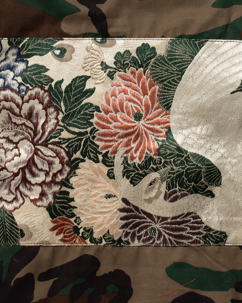 Kiriko Custom Military Jacket, Camo Patched, Pheasant