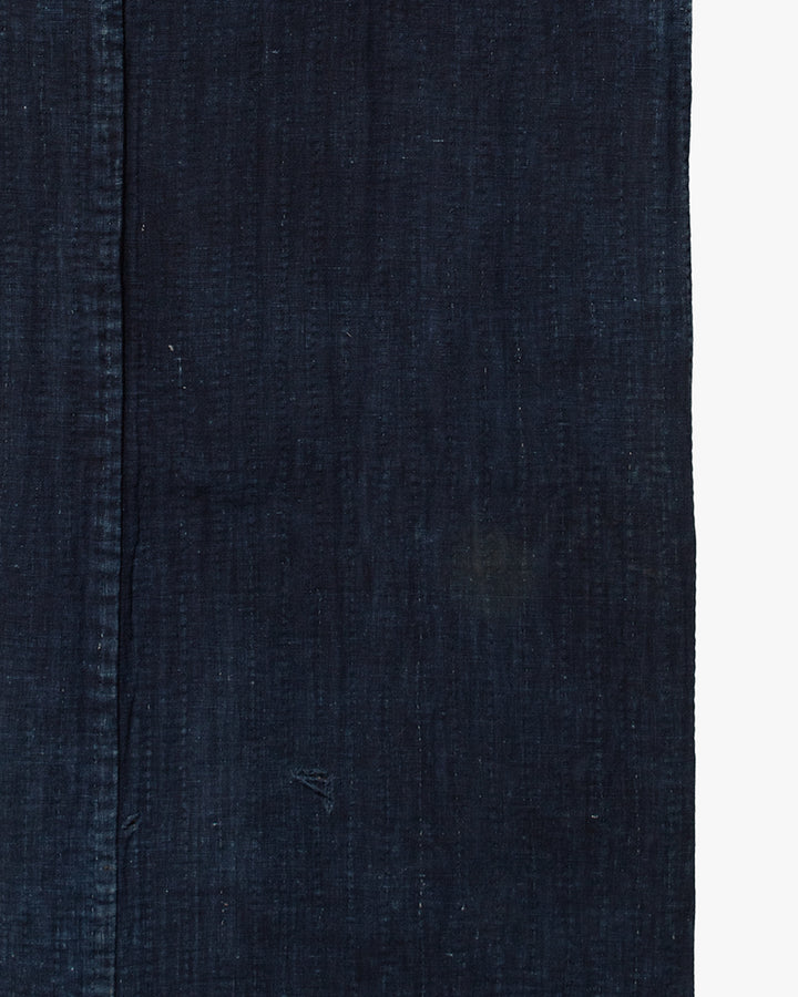 Vintage Noragi Jacket, Fully Sashiko Stitched, Indigo with Striped Sleeves