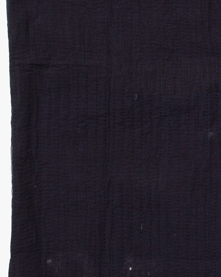 Vintage Noragi Jacket, Partially Sashiko Stitched, Indigo with Grid