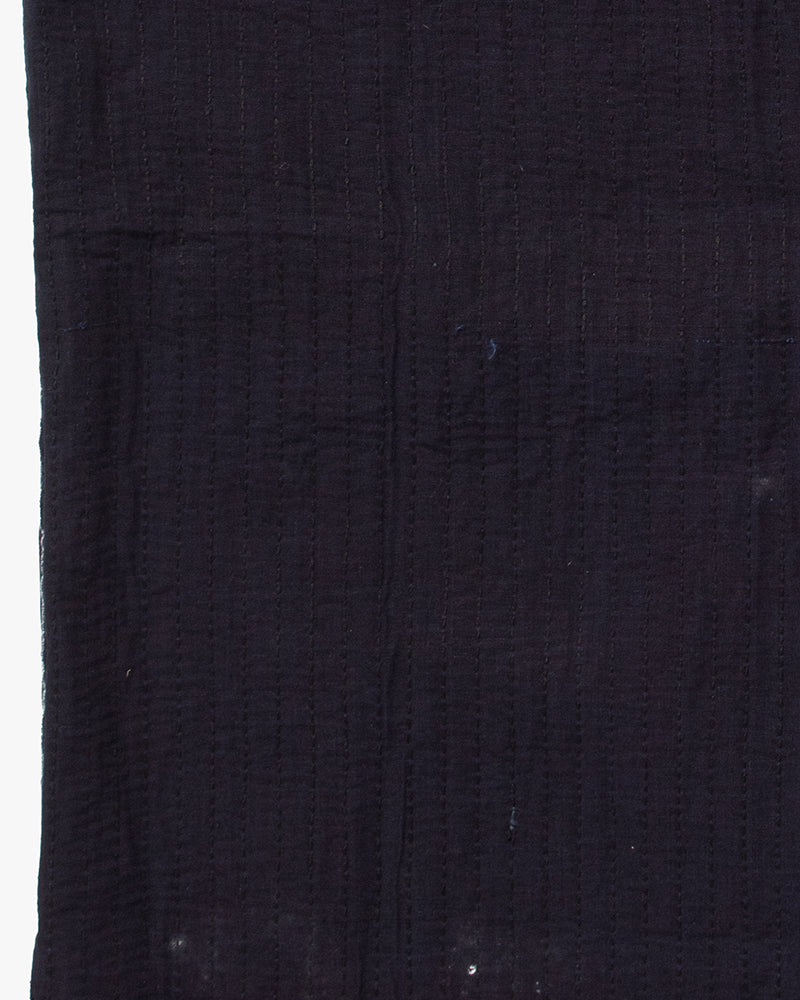 Vintage Noragi Jacket, Partially Sashiko Stitched, Indigo with Grid