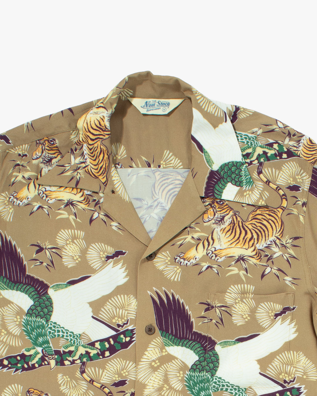 Japanese Repro, Short Sleeve Aloha Shirt, Non Stock, Tigers and Eagles - M