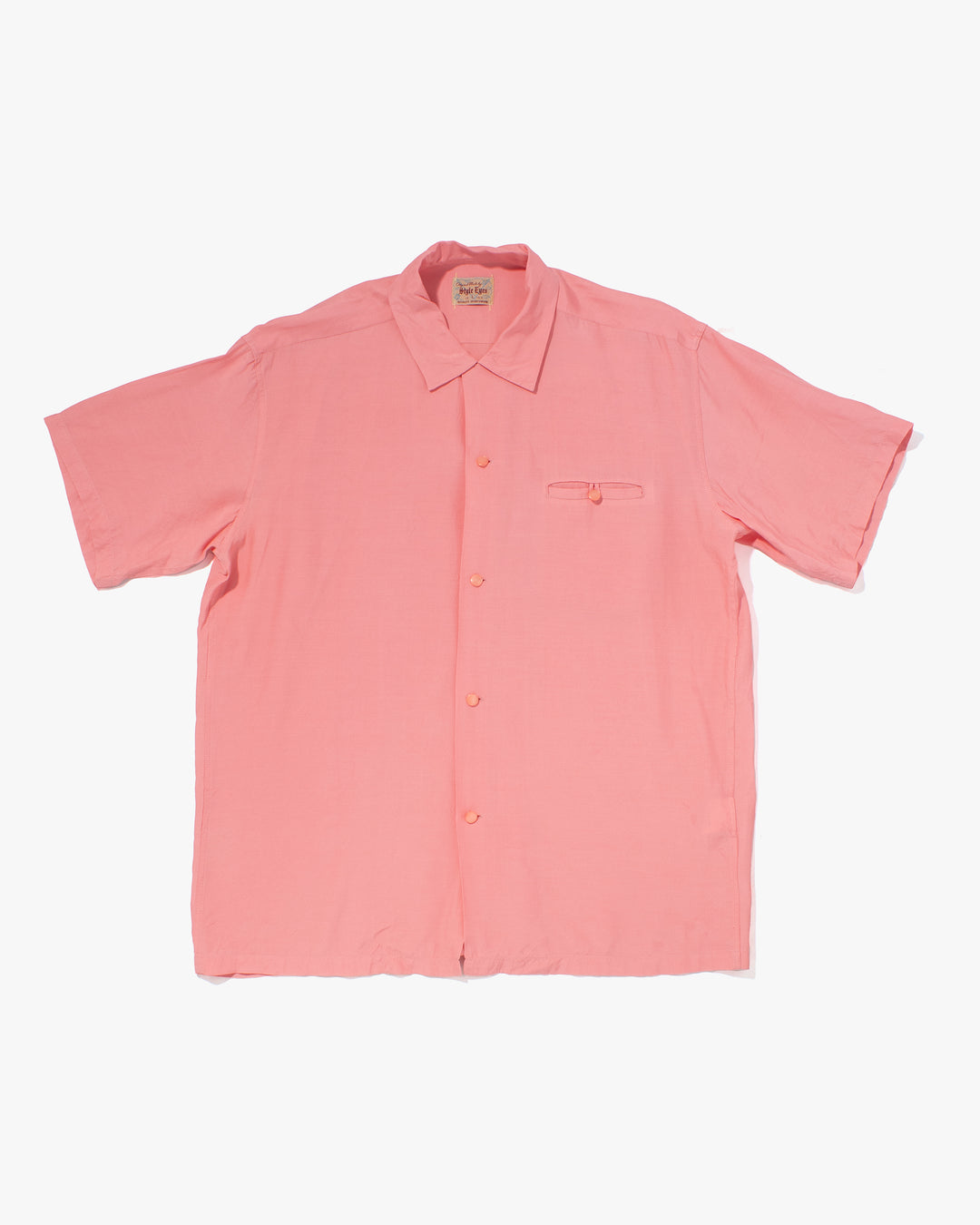 Japanese Repro Button Up Shirt, Style Eyes, Pink - L