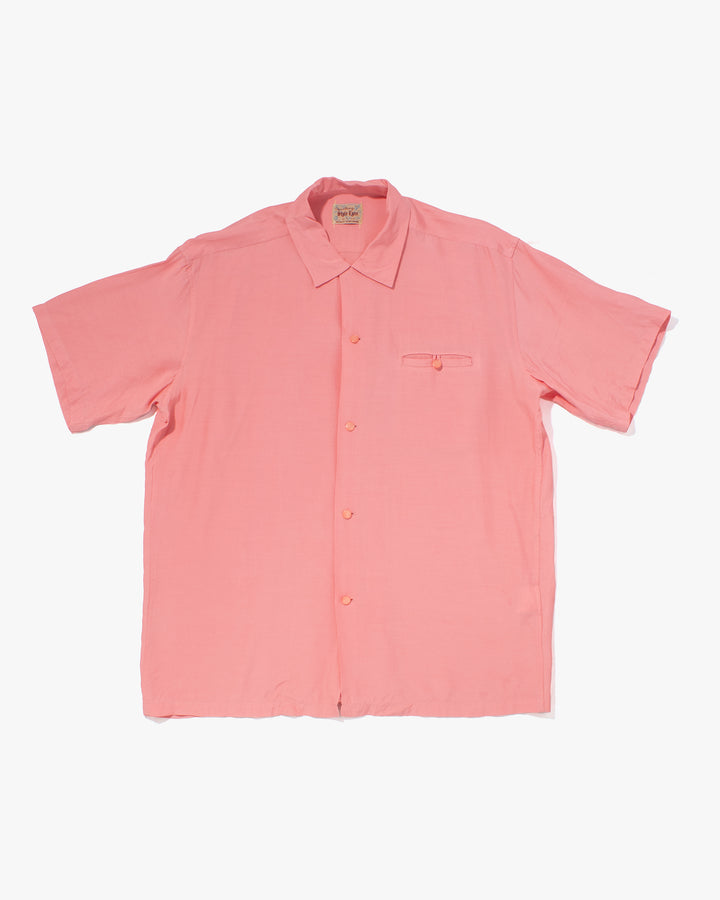 Japanese Repro Button Up Shirt, Style Eyes, Pink - L