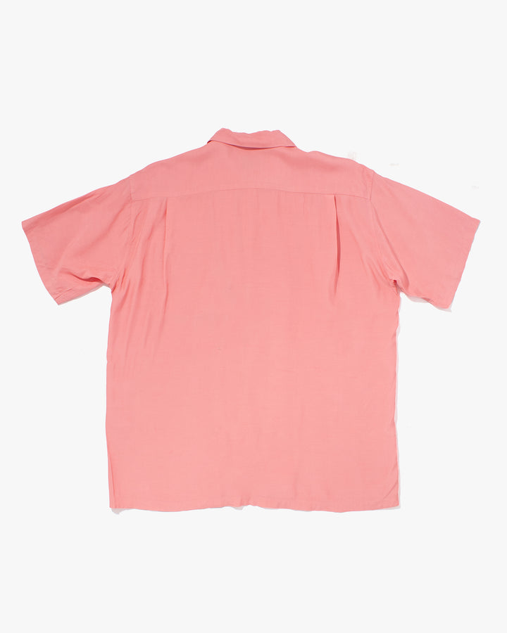 Japanese Repro Button Up Shirt, Style Eyes, Pink - L