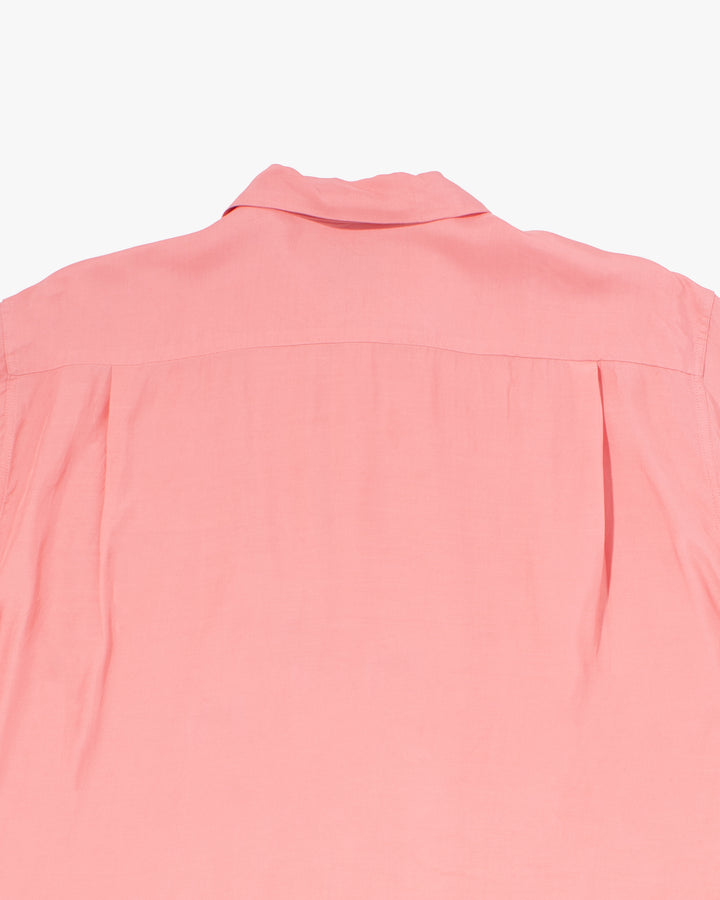 Japanese Repro Button Up Shirt, Style Eyes, Pink - L
