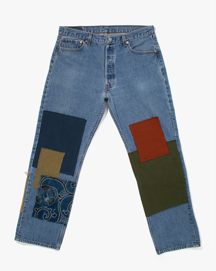 Kiriko Custom Patched Denim Jeans, 5