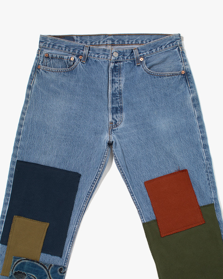 Kiriko Custom Patched Denim Jeans, 5