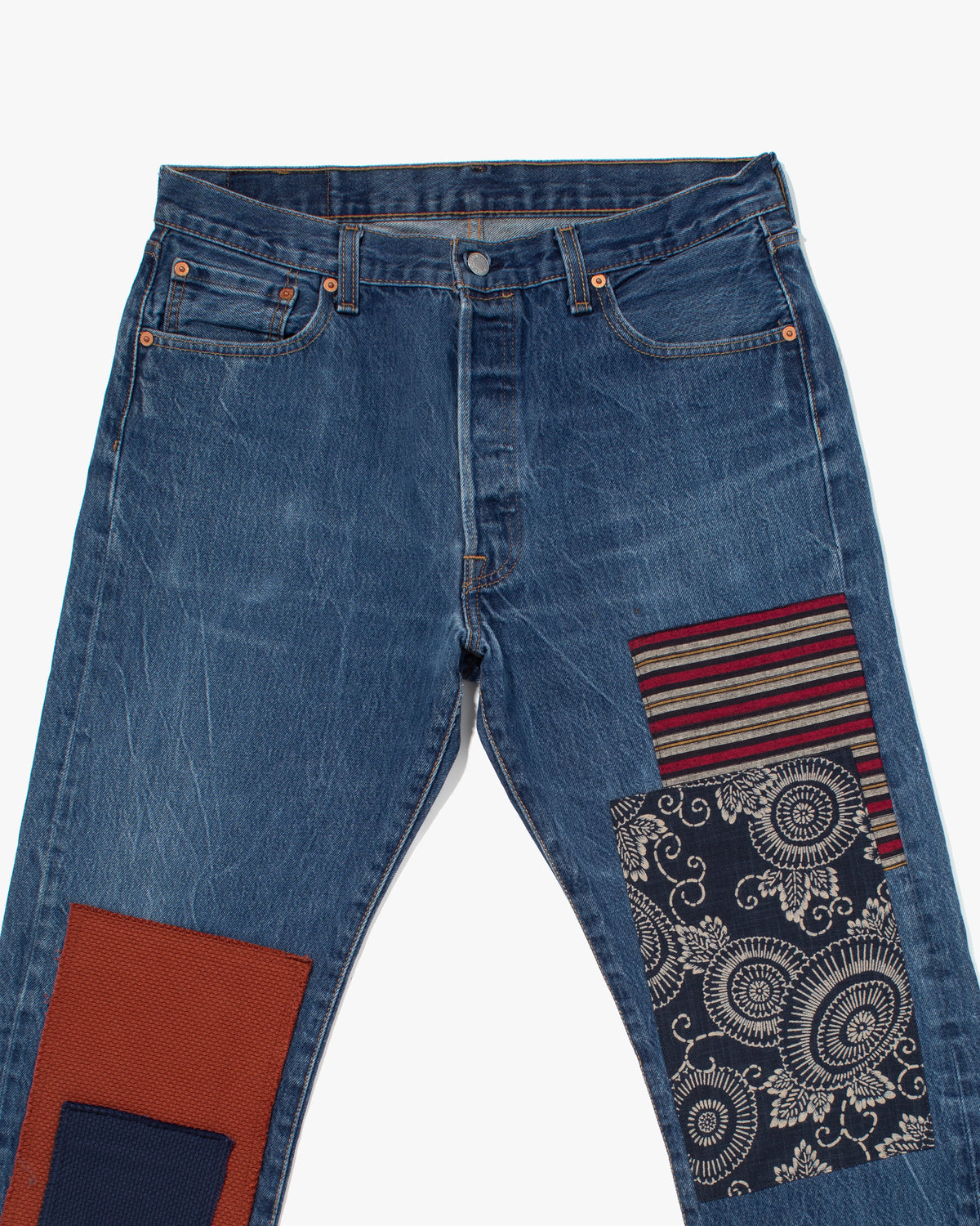 Kiriko Custom Patched Denim Jeans, 6