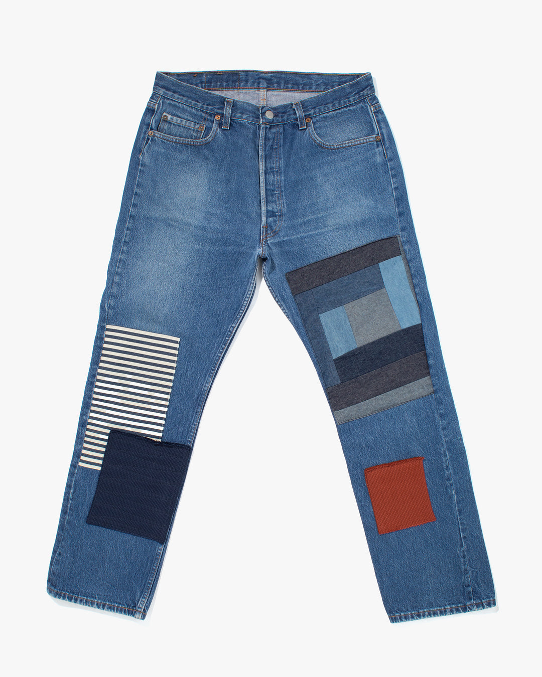 Kiriko Custom Patched Denim Jeans, 1