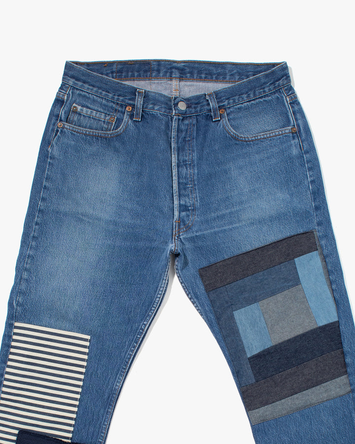Kiriko Custom Patched Denim Jeans, 1