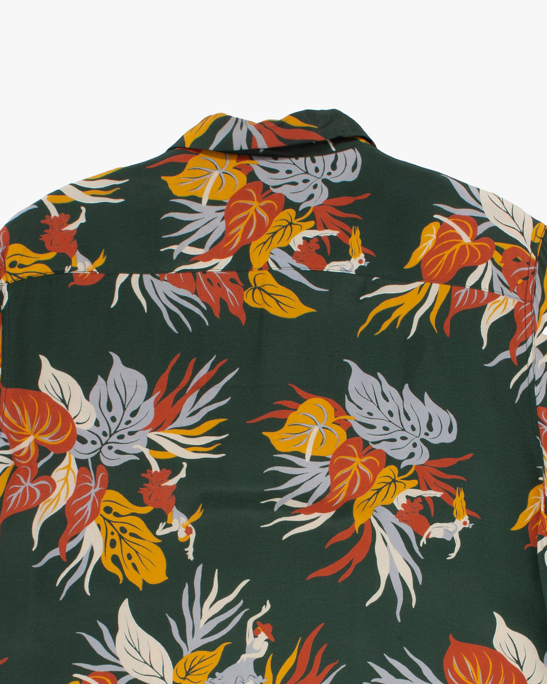 Japanese Repro, Long Sleeve Aloha Shirt, Radiall, Green with Multi Botanical - M