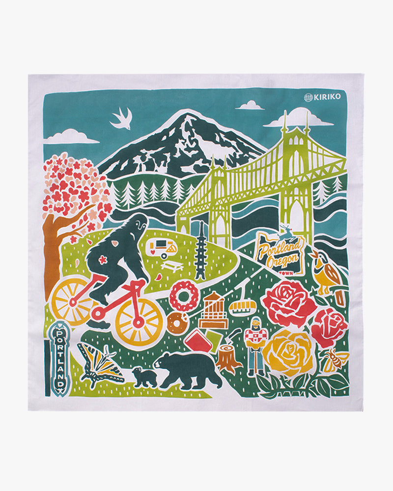 Kiriko Original Furoshiki, Map of Portland