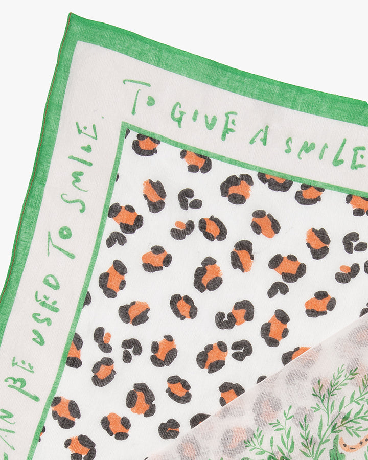 Debby Co., Scarf, Maison Blanche Collection, Leopard With Green and Orange