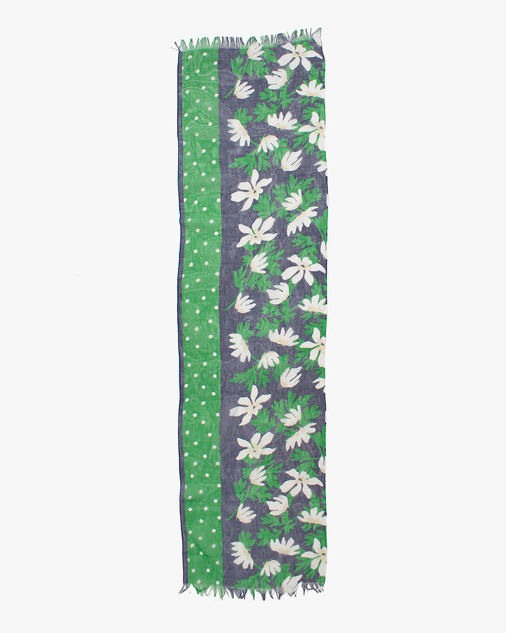 Debby Co., Stole, Maison Blanche Collection, Navy Flower and Dot