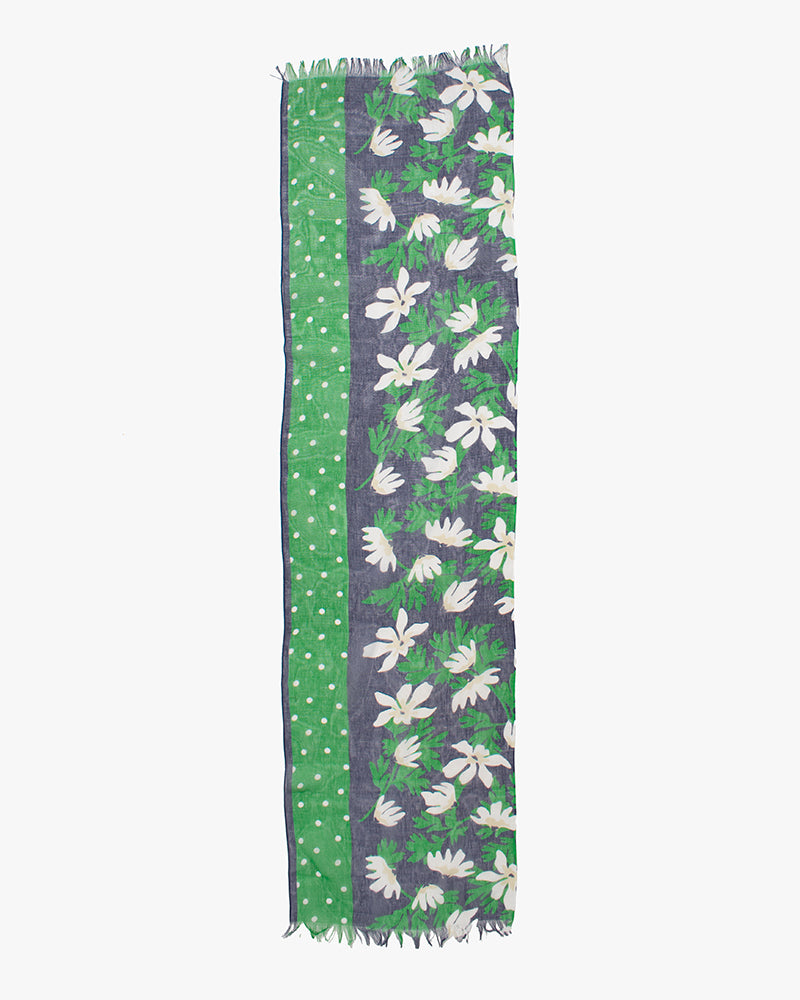 Debby Co., Stole, Maison Blanche Collection, Navy Flower and Dot