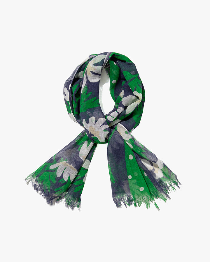 Debby Co., Stole, Maison Blanche Collection, Navy Flower and Dot
