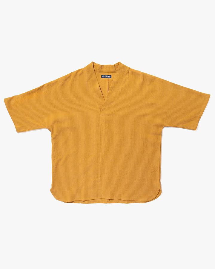 Kiriko x ToK, V-Neck Tunic, Sunflower Chijimi