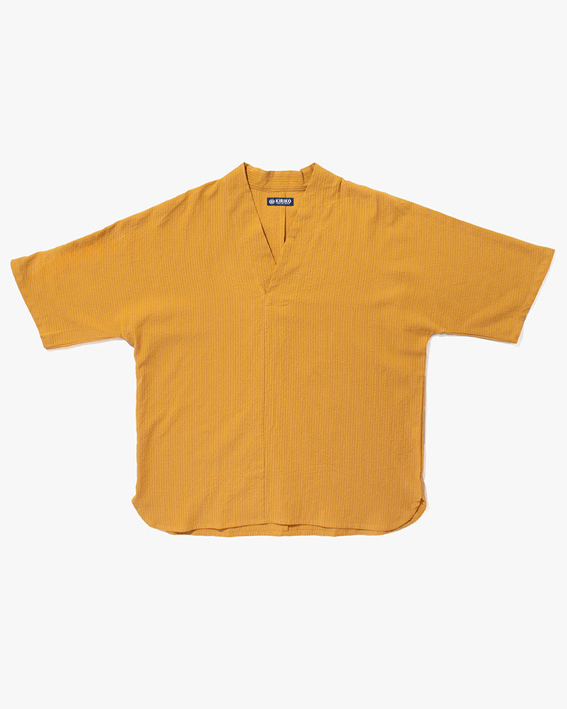 Kiriko x ToK, V-Neck Tunic, Sunflower Chijimi