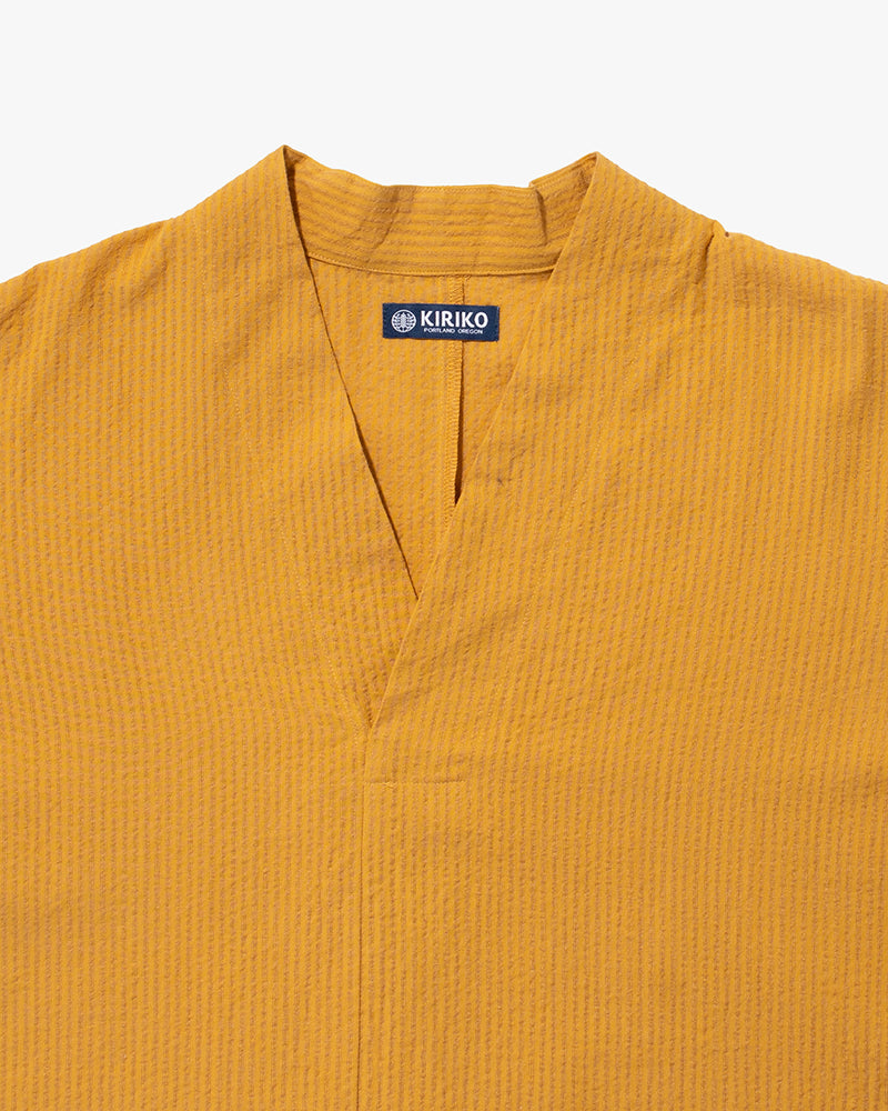 Kiriko x ToK, V-Neck Tunic, Sunflower Chijimi