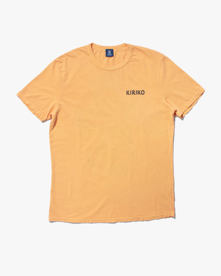 Kiriko Original Tee, 6 oz Cotton, Yellow with Indigo Koi-Dragon