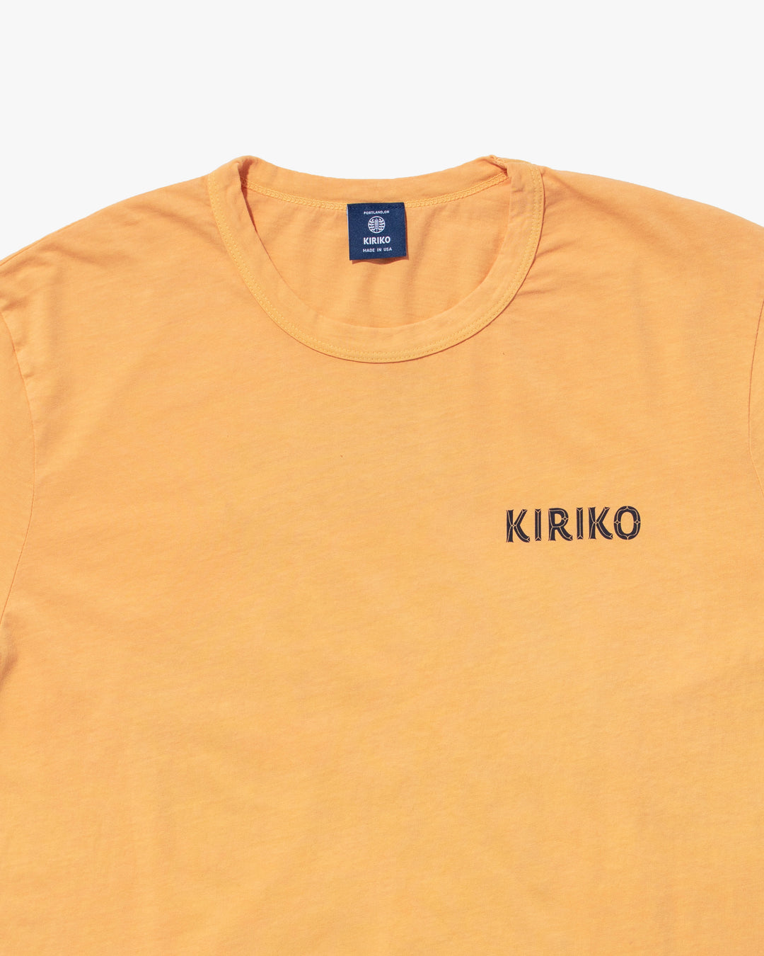 Kiriko Original Tee, 6 oz Cotton, Yellow with Indigo Koi-Dragon