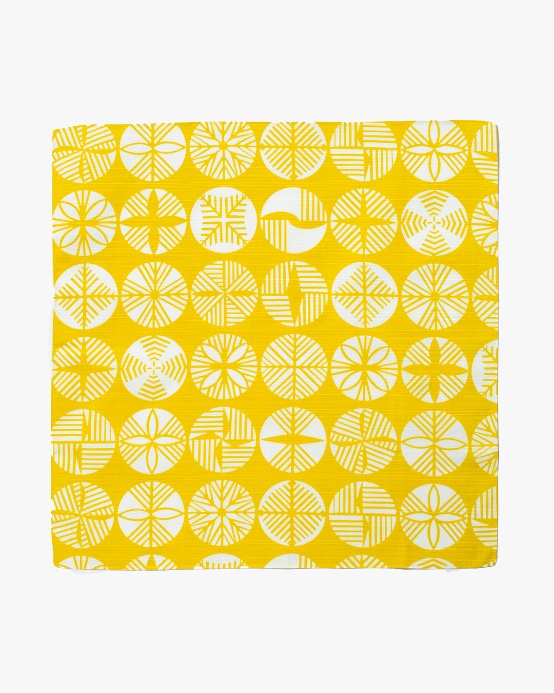 Modern Furoshiki, Musubi, Reversible, Isa Monyo, Pine, Yellow/Grey , 19" x 19"