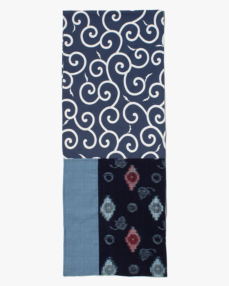 Kiriko Original Scarf, Patched Kasuri, Indigo, 26