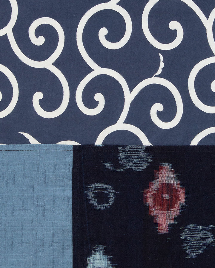 Kiriko Original Scarf, Patched Kasuri, Indigo, 26