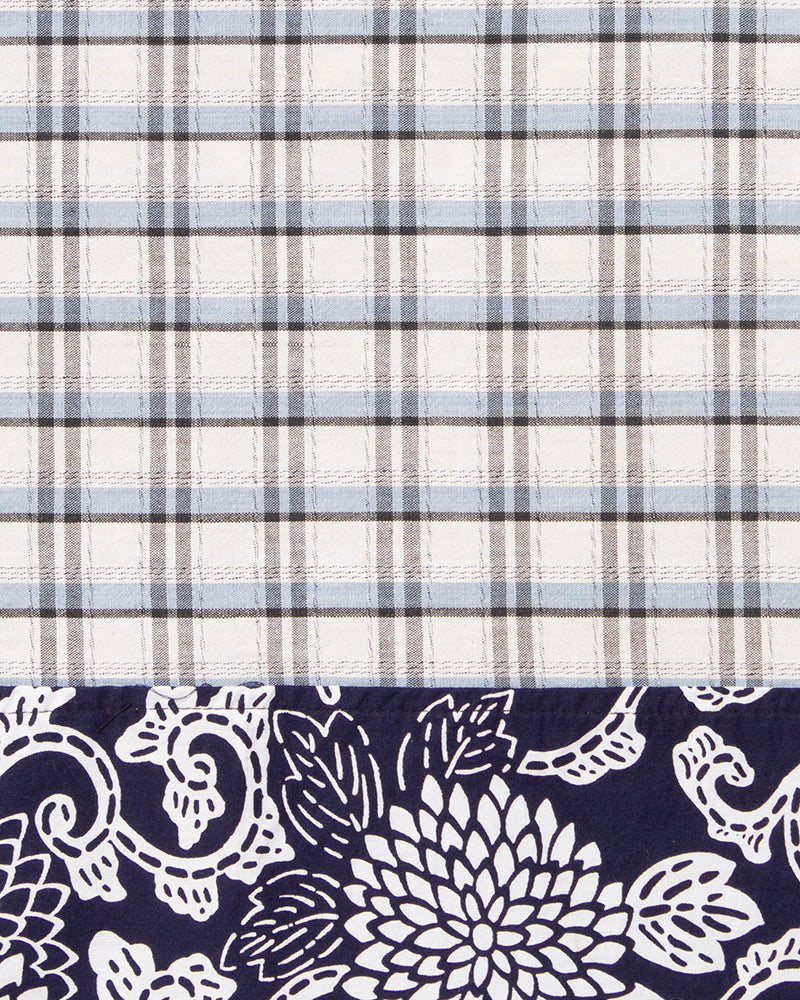 Kiriko Original Scarf, Patched Kasuri, Indigo, 26