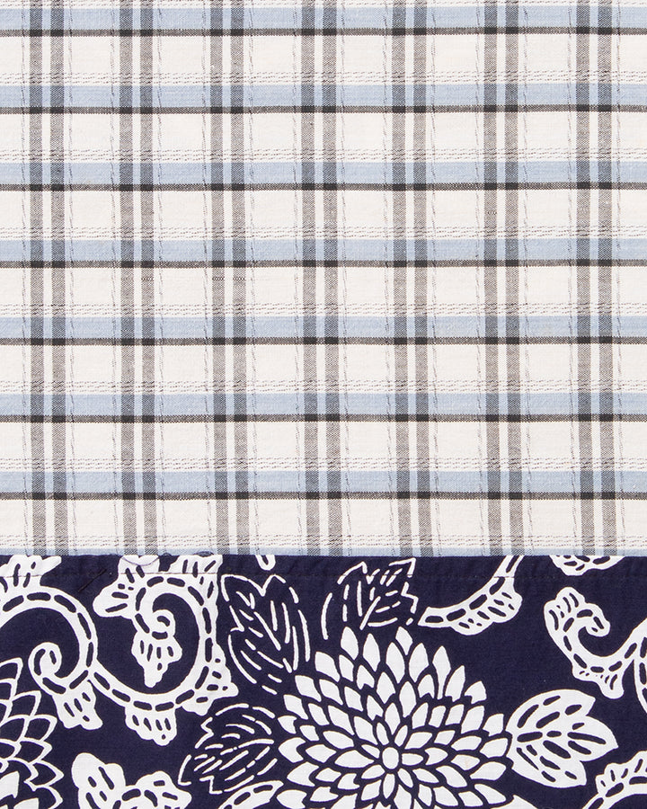 Kiriko Original Scarf, Patched Kasuri, Indigo, 26