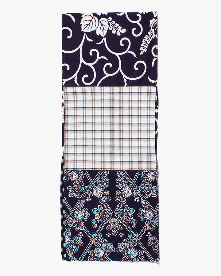 Kiriko Original Scarf, Patched Boro, Indigo, 27