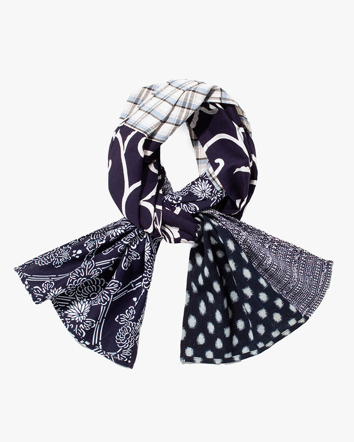 Kiriko Original Scarf, Patched Boro, Indigo, 27