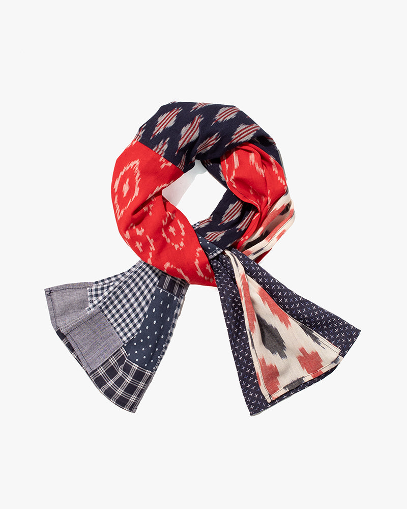 Kiriko Original Scarf, Indian Kasuri, Patchwork, 4