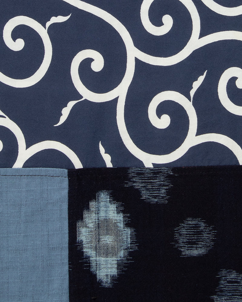 Kiriko Original Scarf, Patched Kasuri, Indigo, 28