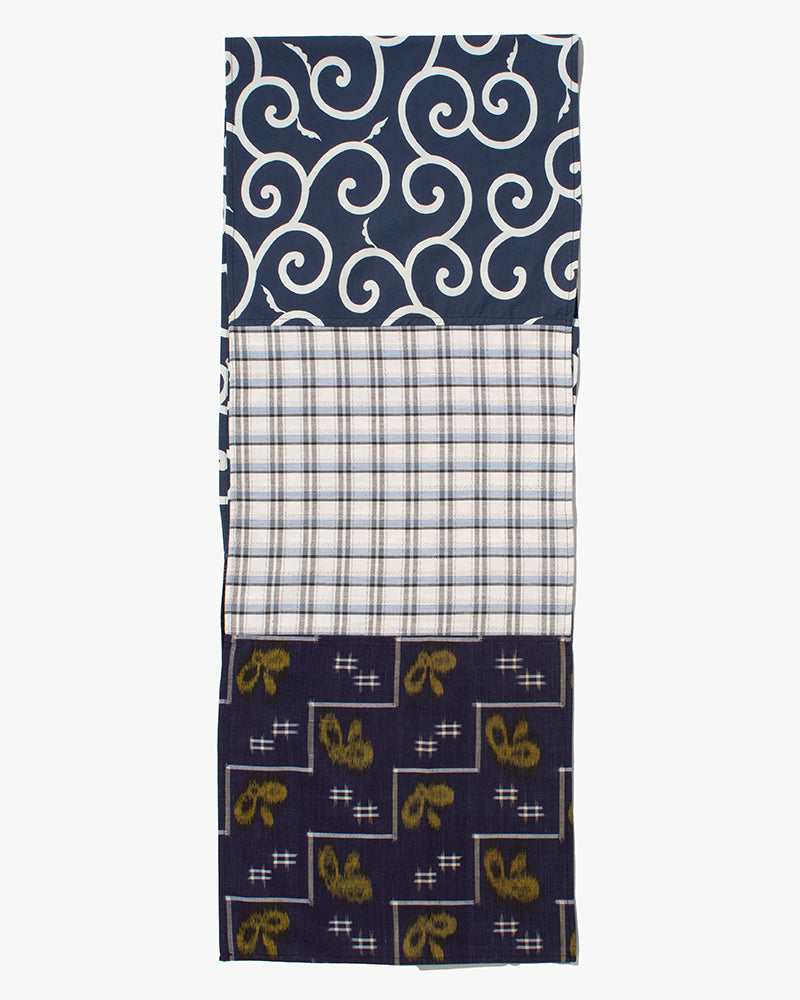 Kiriko Original Scarf, Patched Kasuri, Indigo, 28