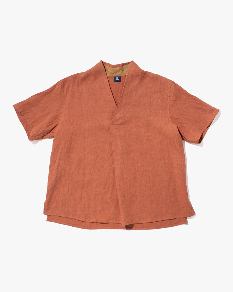 Kiriko Original French Linen Tunic, Burnt Orange