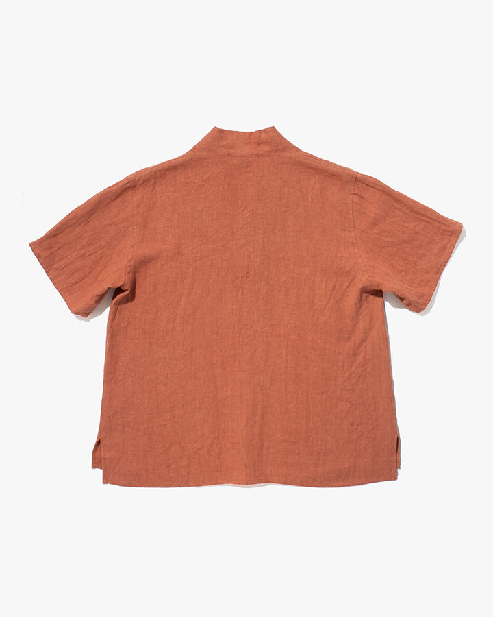 Kiriko Original French Linen Tunic, Burnt Orange
