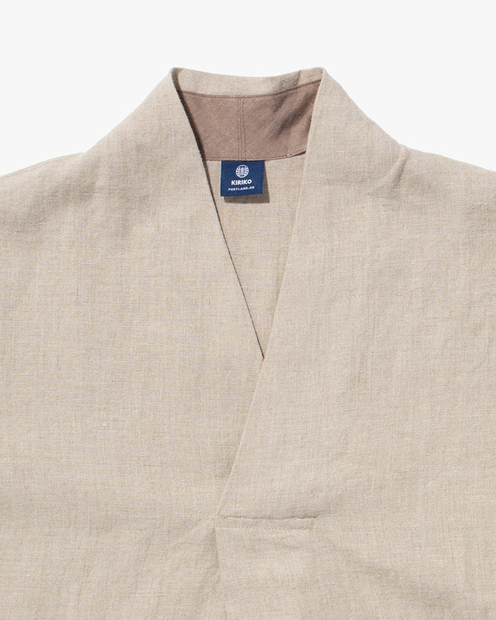 Kiriko Original French Linen Tunic, Beige